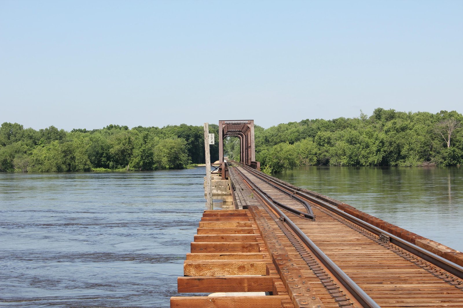 Looking west